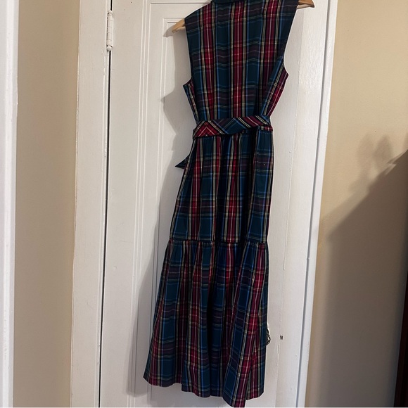 Sleeveless tartan shirtdress - Picture 10 of 11